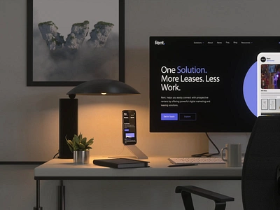 Rent.com B2B site redesign 3d animation b2b desctop design interface mobile mockup redesign room scroll web wfn wotkspace