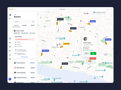 Taxi manager - web app analytics city driver fleet gps inventory maintenance management map real time reporting taxi tracking vehicle