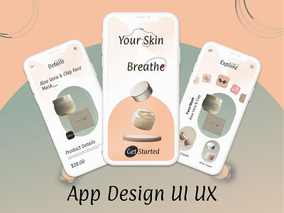 Skin Care App Design UI UX app design ui app ui figma design graphic design ui ui ux designer uidesign uiux userexperience userinterface