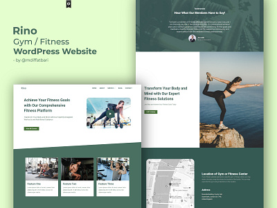 Website Design | UI/UX Design | Fitness/Gym Website | Branding fitness website gym website health healthcare web template