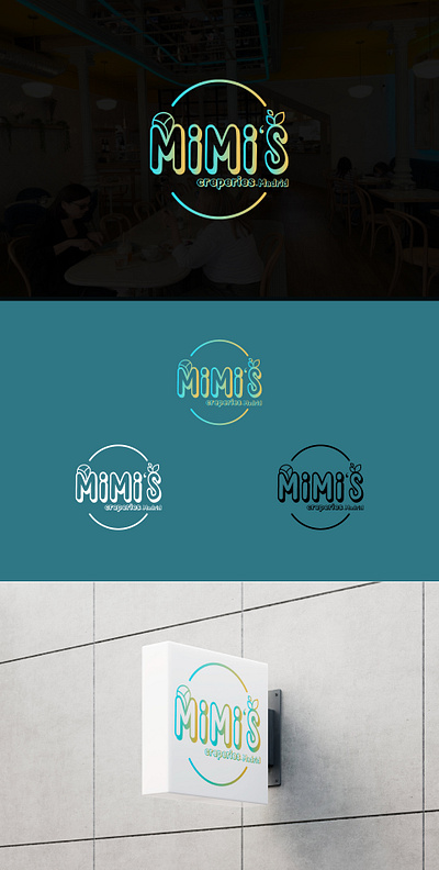 MIMI'S Creperies Madrid branding design graphic design logo typography