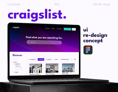 Craigslist UI re-design concept branding ui web