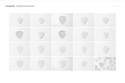 Guitar Pick Mockup Set (many types) creator creatsy customizable design generator heavy mock up mock ups mockup mockups photo realistic resin smart object template templates