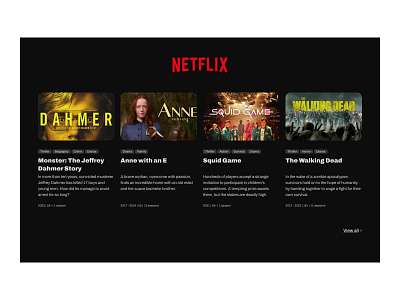 Netflix | Web screen adobe adobexd branding figma graphic design illustrator indesign landing netflix photoshop screen tilda ui ux webdesign