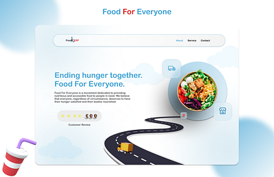 Food For Everyone Landing page 3d animation branding graphic design motion graphics ui ux
