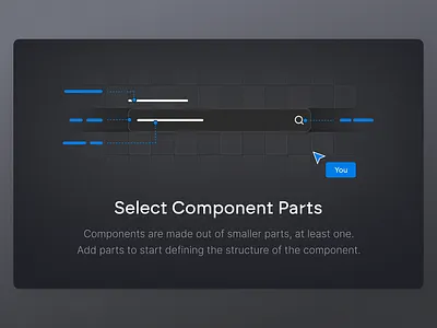 Component Part (Dark Mode) bento component dark dark mode figma illustration ui ui component wireframe
