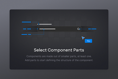 Component Part (Dark Mode) bento component dark dark mode figma illustration ui ui component wireframe