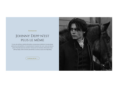 Johnny Depp | Web screen adobe adobexd branding figma graphic design illustrator indesign photoshop tilda ui ux webdesign