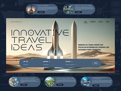 Innovative Travel Web concept design illustration travel ui uiux web