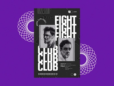 FIGHT CLUB POSTER DESIGN brutalism design illustration poster typography ui ux web