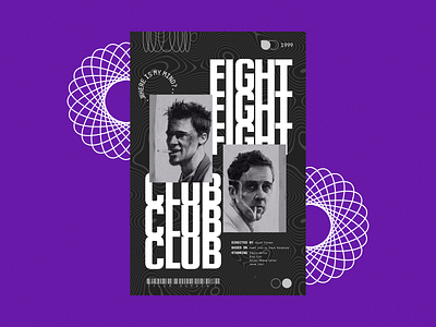 FIGHT CLUB POSTER DESIGN brutalism design illustration poster typography ui ux web