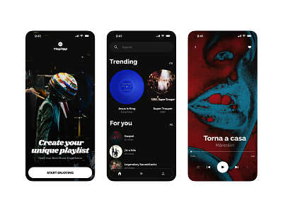 VinylApp | Mobile concept adobe adobexd app branding figma graphic design illustrator indesign mobile tilda ui ux webdesign
