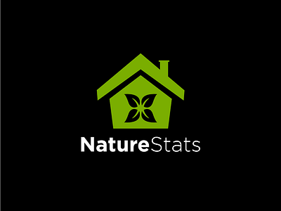 Nature Stats Logo branding design graphic design home leaf logo logo home logo templates logos logotype nature nautal simple simple logo stats symbols vector