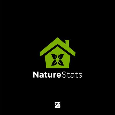 Nature Stats Logo branding design graphic design home leaf logo logo home logo templates logos logotype nature nautal simple simple logo stats symbols vector