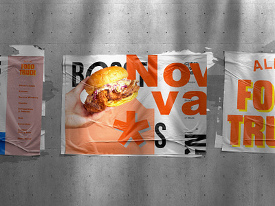 NOVA BURGER - ROCKET BURGER brand identity branding design graphic design logo poster tipography