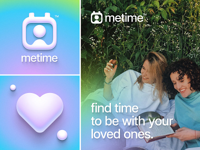 metime™ – find time to be with your loved ones. branding calendar for sale logo design logo for sale mark time visual design