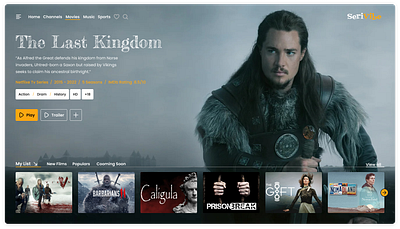 TV App dailyui design desktop page movie page thelastkingdom tv app ui uidesign ux website