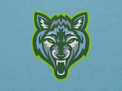 Rejected Wolf Logo brand branding design football logo graphic design high school branding illustration logo mascot logo sports branding sports logo typography vector vector art vector logo wolf mascot
