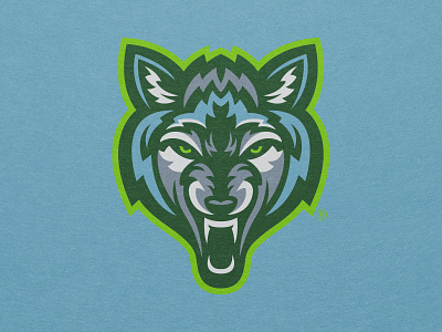 Rejected Wolf Logo brand branding design football logo graphic design high school branding illustration logo mascot logo sports branding sports logo typography vector vector art vector logo wolf mascot