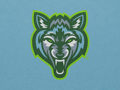 Rejected Wolf Logo brand branding design football logo graphic design high school branding illustration logo mascot logo sports branding sports logo typography vector vector art vector logo wolf mascot