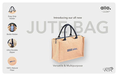 Jute Bag bag branding features figma graphic design jute minimal poster posterdesign product ui