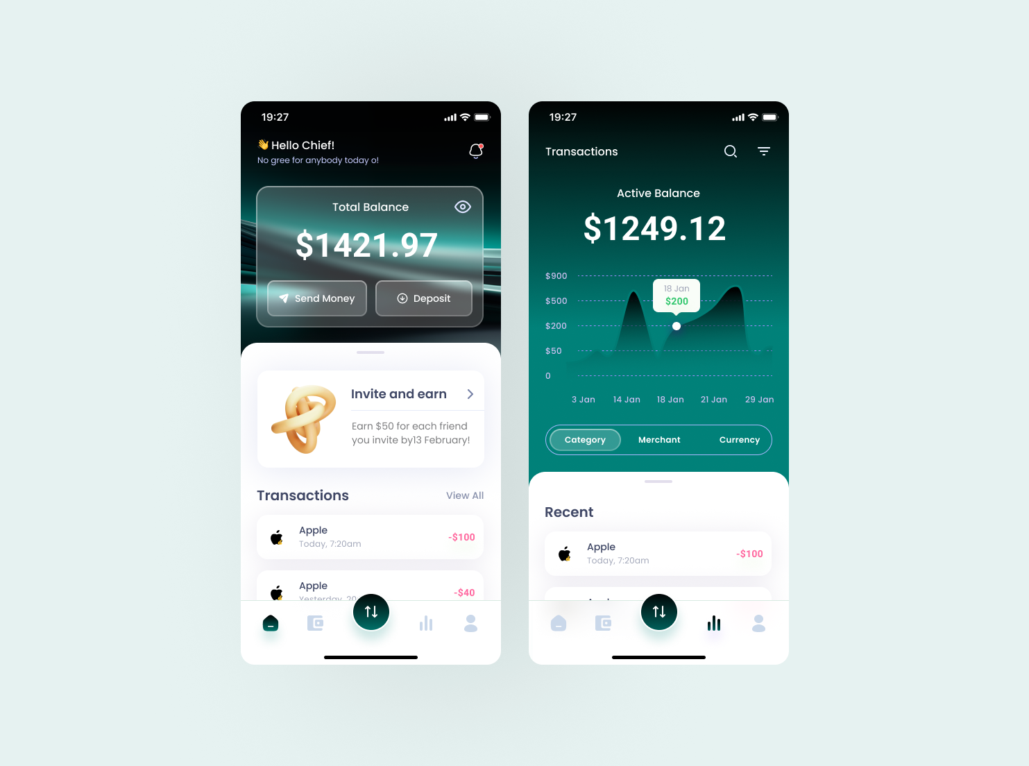 Finance App Mobile Design by Fessburn 🌟 on Dribbble