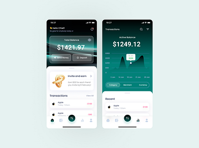 Finance App Mobile Design fessburn mobiledesign productdesign ui