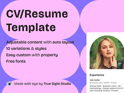 Minimalist CV/Resume Template branding cv cvresume da free inspiration resume template ui ux