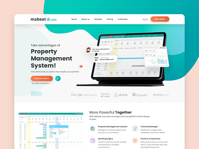 Mabeet Landing page design ui ux web