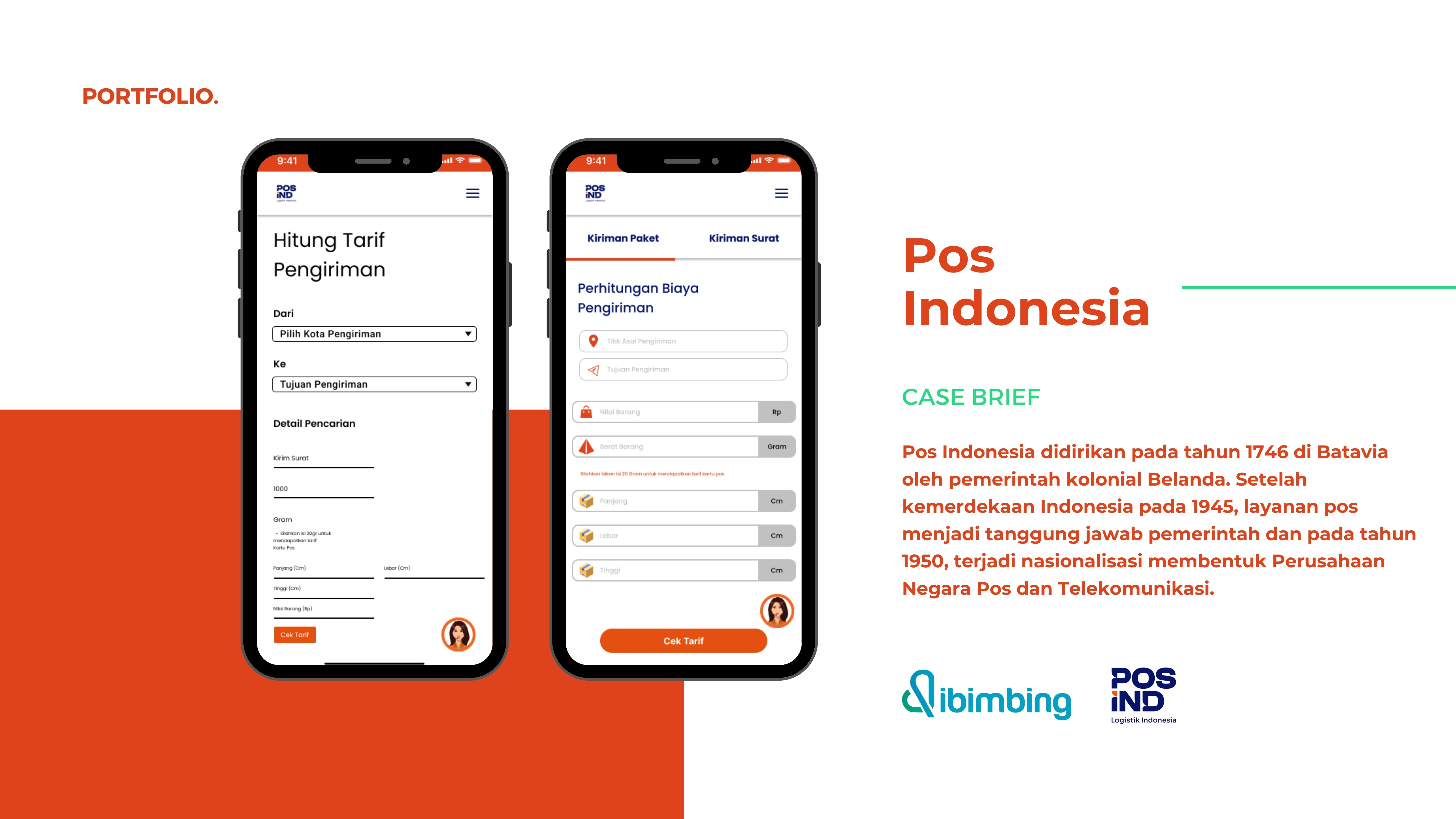 Example of Pos Indonesia Mobile App Design