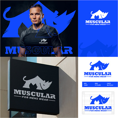 Muscular for Men's Wear branding design graphic design logo