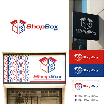 Shop Box branding design graphic design logo vector design