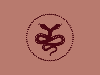 Two-Headed Serpent animal badge branding logo logo design logo mark scales serpent snake two headed