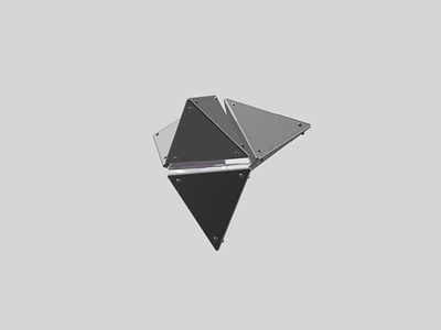3D Triangles 3d 3d animation 3d design 3d shape glass loop metal purple spline splinetool