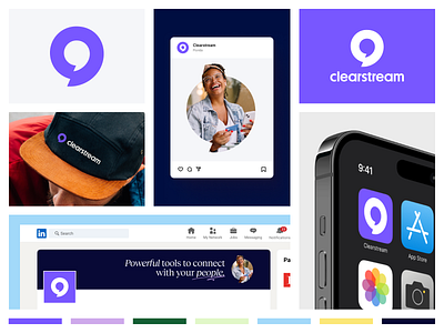 Clearstream Branding app icon branding chat bubble design figma logo mark vector