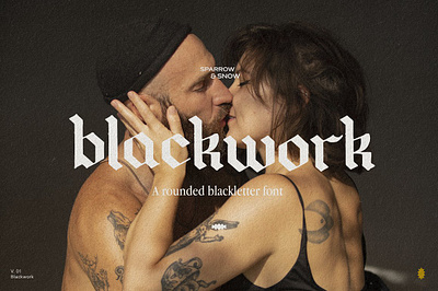 Blackwork - Rounded Blackletter Font font family