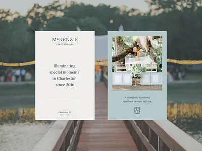 McKenzie Event Lighting branding branding concept mockups typography visual identity