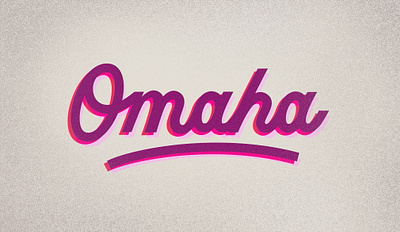Omaha cursive handlettered lettering local nebraska omaha retro script typography