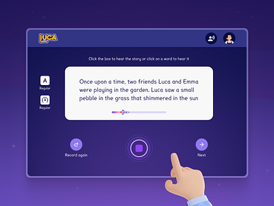 Luca educational kids platform app app design children children app kids learning learning app students app tablet app ui uiux web web app