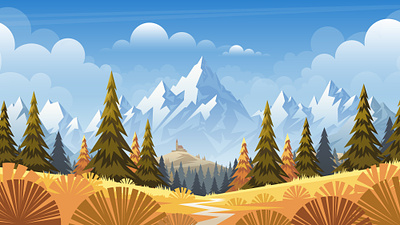 Vector Mountains design illustration mountains vector