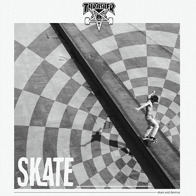 Thrasher Promotional Poster design graphic design illustration photoshop poster promotional skate thrasher urban