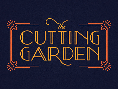The Cutting Garden art deco branding graphic design graphic novel illustration lettering logo masthead ornate typography wordmark