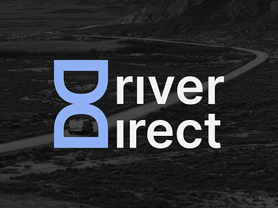 Driver Direct - logo for mobile App app logo blue logo branding driver driver logo graphic design hourglass hourglass logo logo logo for app travel logo trip logo