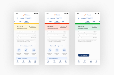 Invoice screen - 17imoveis invoice product design real state ui ux