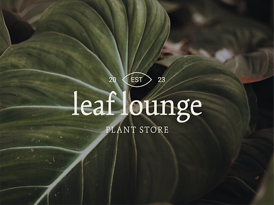 Leaf Lounge Logo brand branding design graphic design leaf logo plant typography