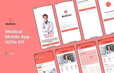 MediCare Mobile app design app design doctor app medical app mobile app design mobile uiux design