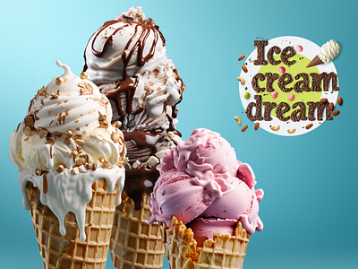 IceCreamDream. Some of them are real and some of them aren't. branding creaive design graphic design ideas illustration keyvisual