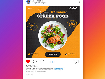 Food Social Media Post Design advertising arshibbir branding corporate social media design graphic design illustration post banner post design social media post social media post design vector