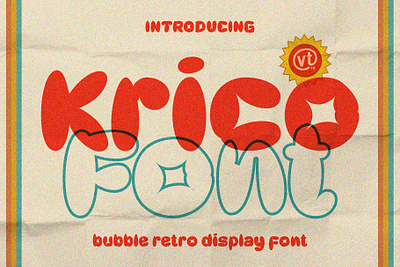 Krico Outline - Free bubble Font bubble classic design display font free free font freebie logo packaging retro type typeface vintage