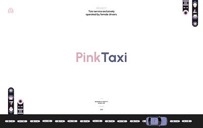 PinkTaxi app branding design illustration logo taxi ui